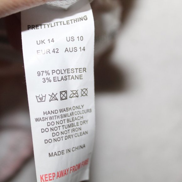 Pretty Little Thing women light pink tie dye print structured corset top size 10 - Picture 7 of 11